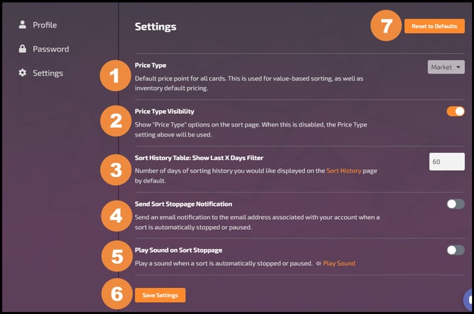 PhyzBatch UI - My Profile - Settings
