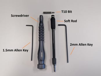 flatlay for roller installation labelled
